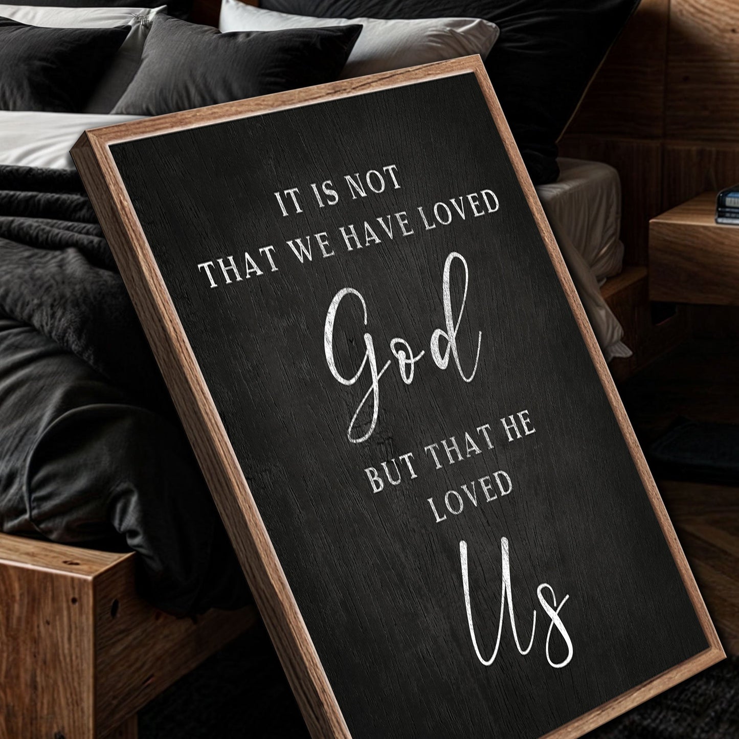 1 John 4:10 Faith Sign Canvas Wall Art II