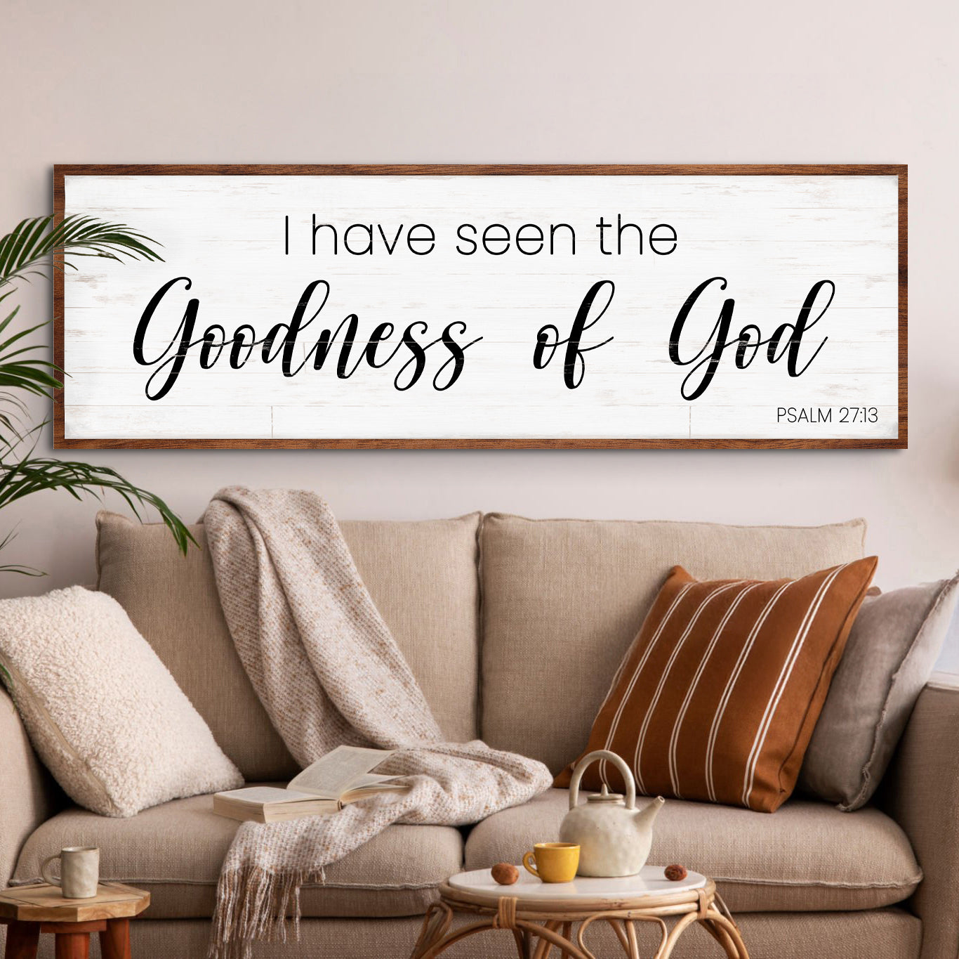 Psalm 27:13 I Have Seen the Goodness of God Canvas Wall Art