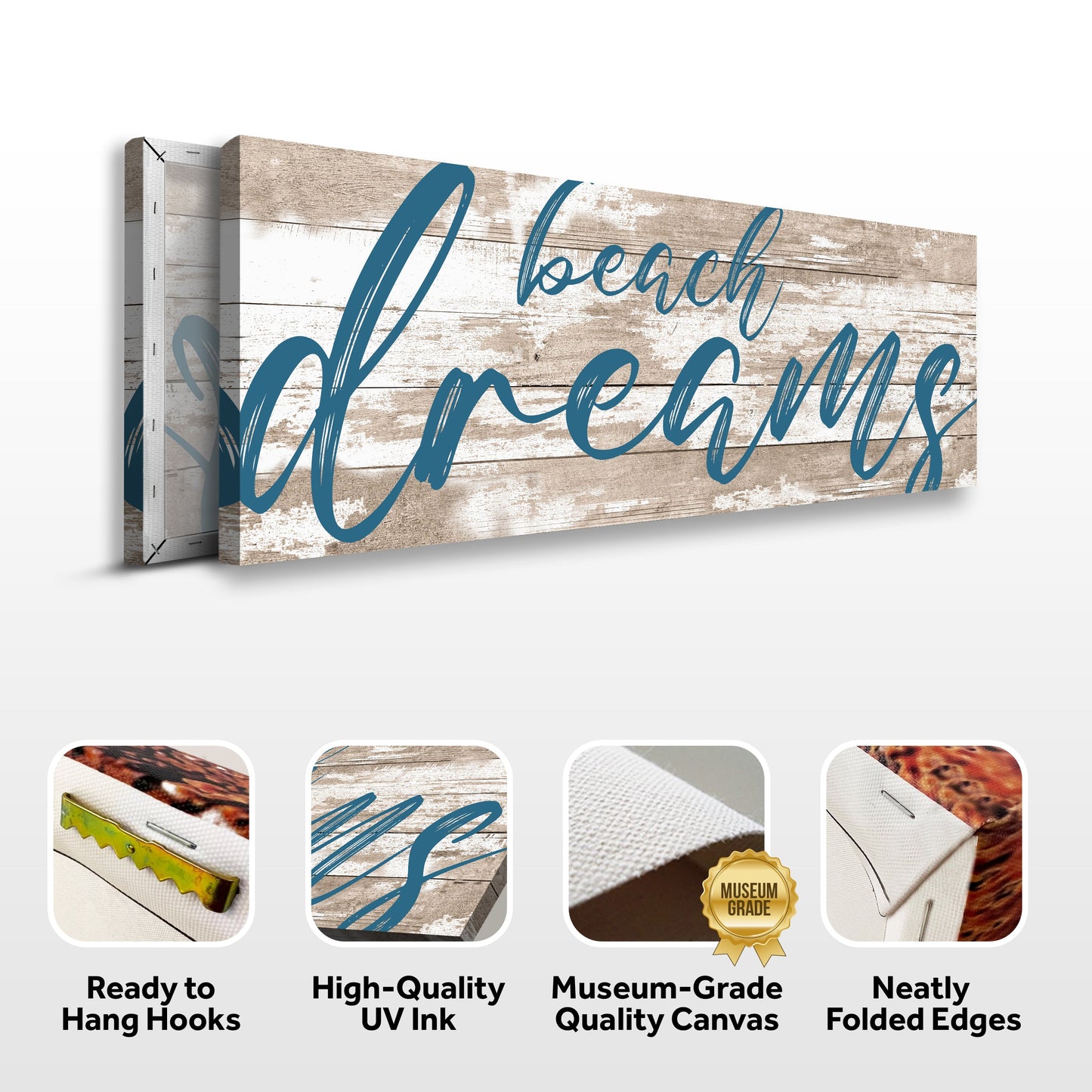Beach Dreams Nautical Canvas Sign