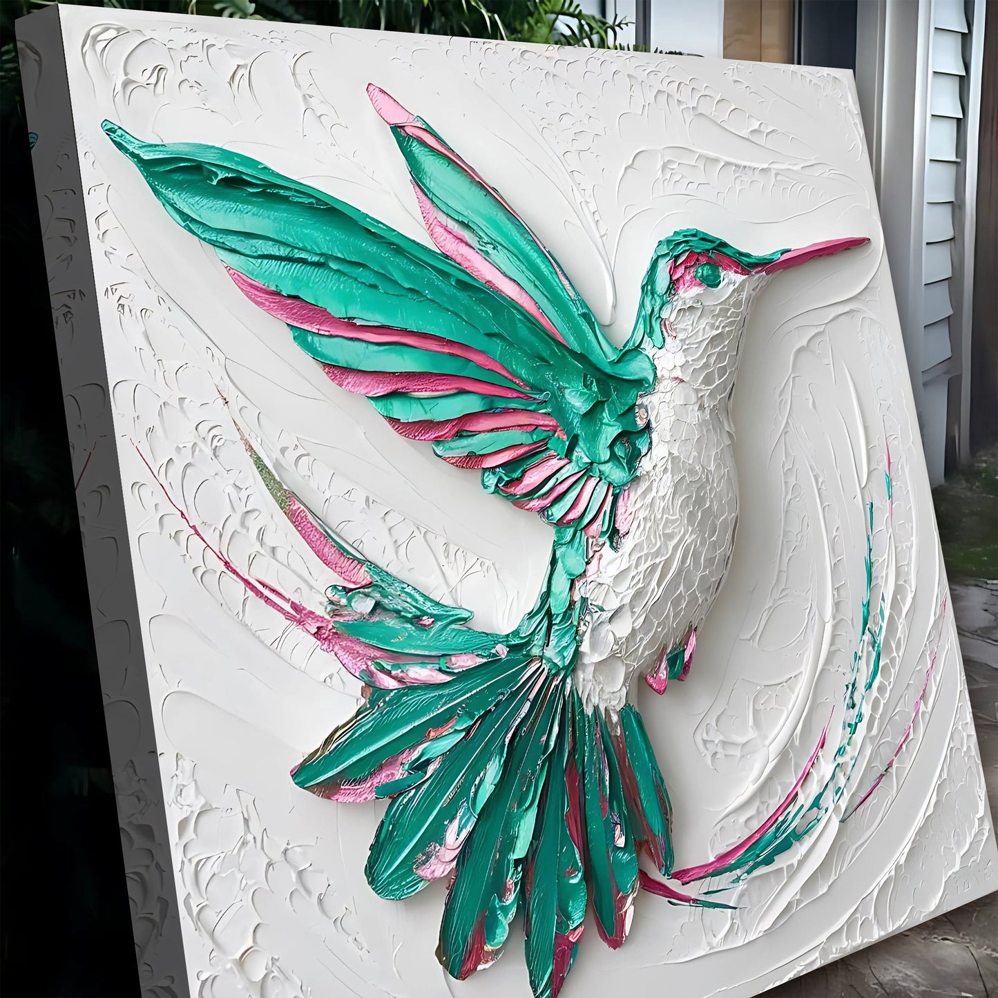 3D Hummingbird Canvas Wall Art