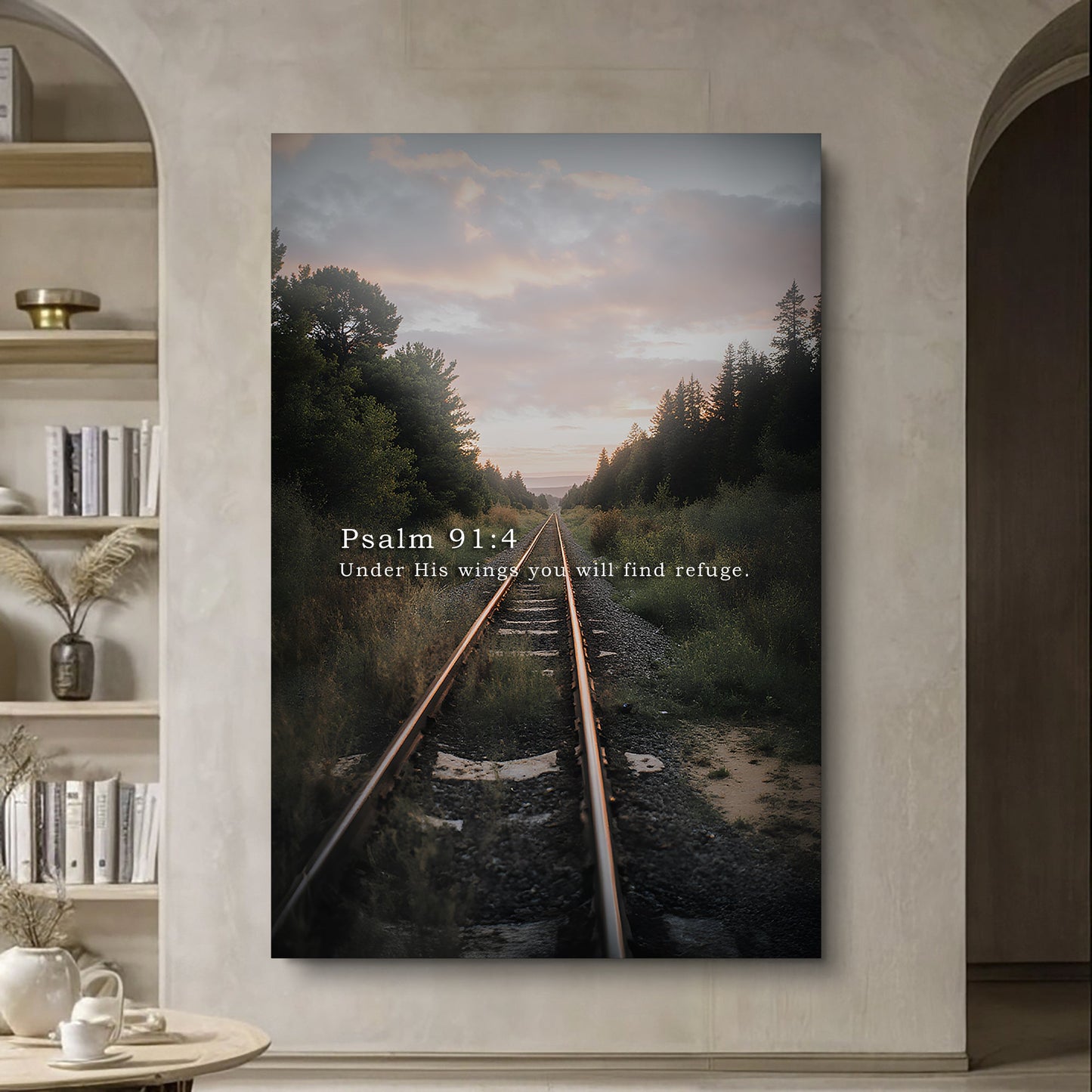 Under His Wings You Will Find Refuge Psalm 91:4 Canvas