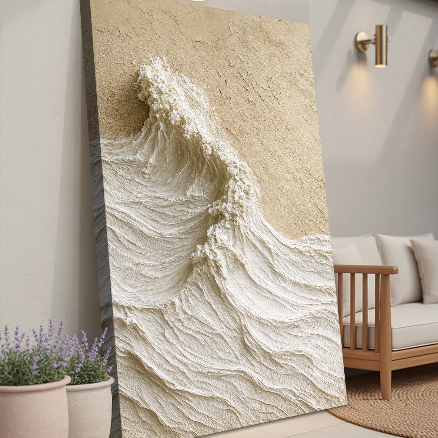 Modern Neutral Mountain Canvas Wall Art