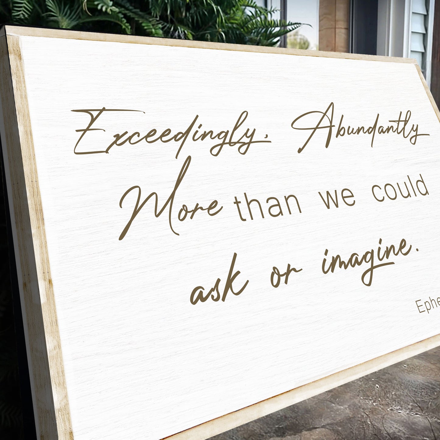 Ephesians 3:20 Farmhouse Faith Canvas Sign