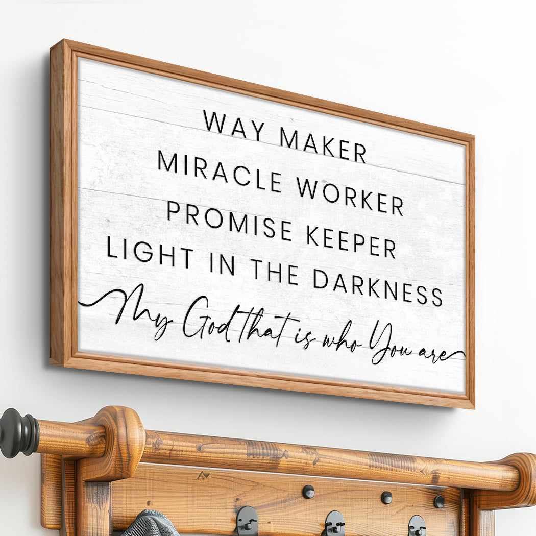 Way Maker Miracle Worker Faith Canvas Wall Art