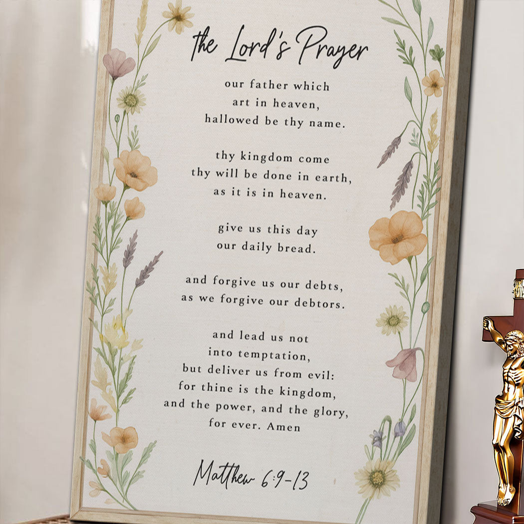 Lord's Prayer Faith Canvas Wall Art III