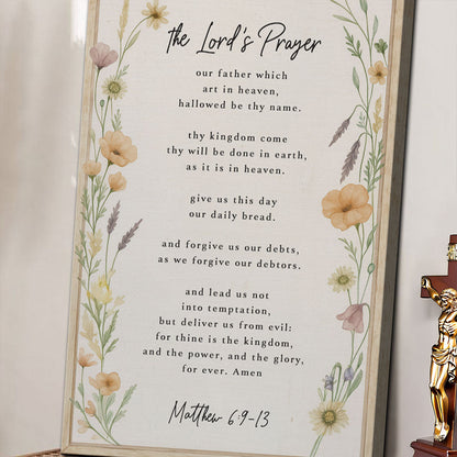 Lord's Prayer Faith Canvas Wall Art III