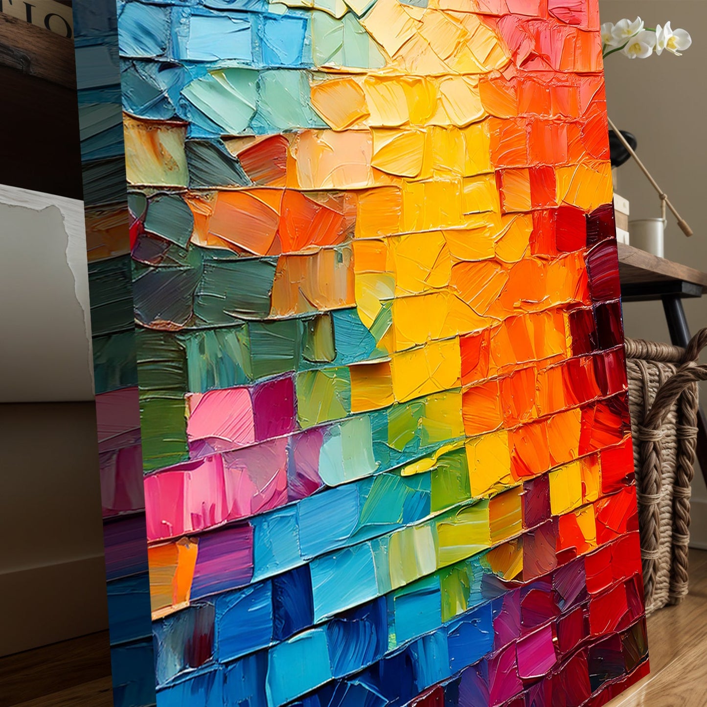 Spectrum Mosaic Abstract Canvas Wall Art