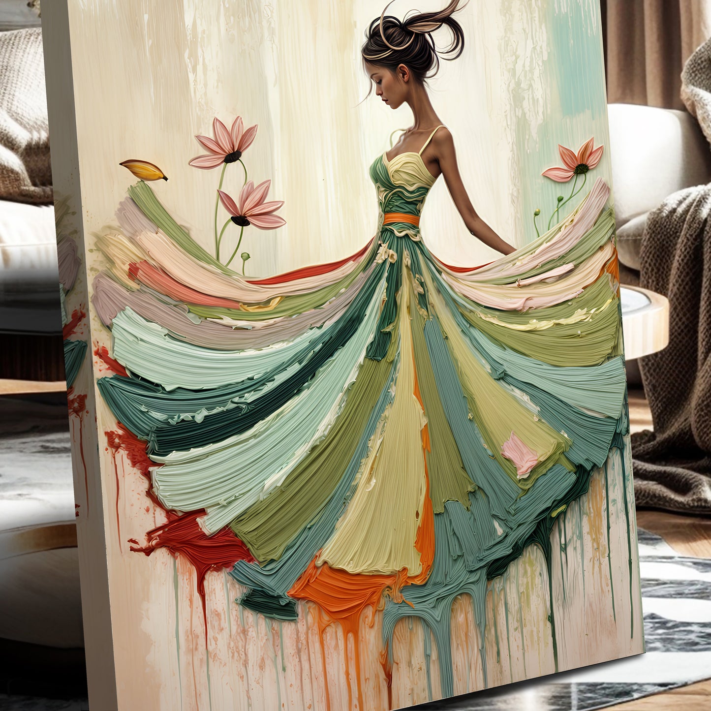 Blooming Modern Abstract Canvas Wall Art
