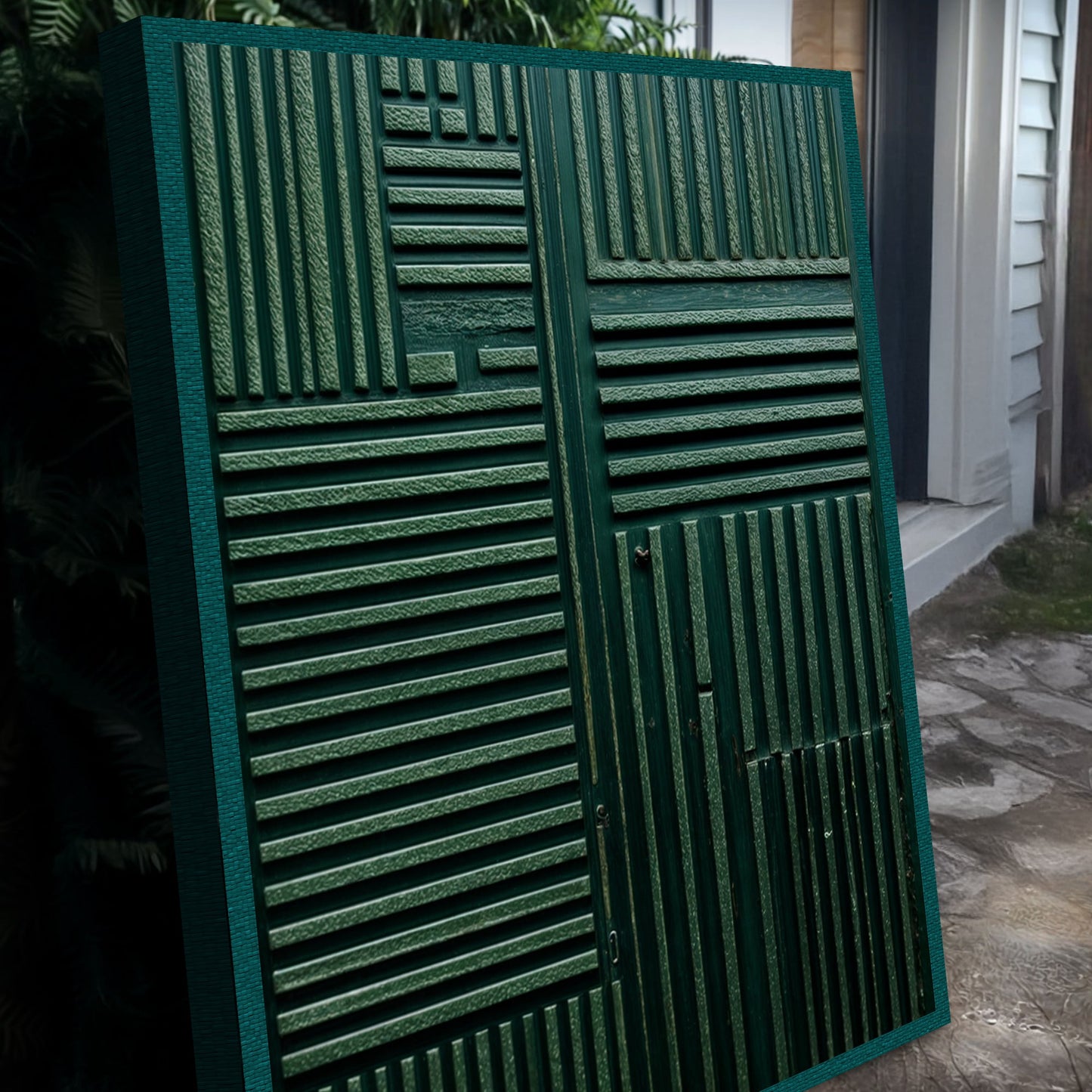 Green Abstract Patterns Canvas Wall Art