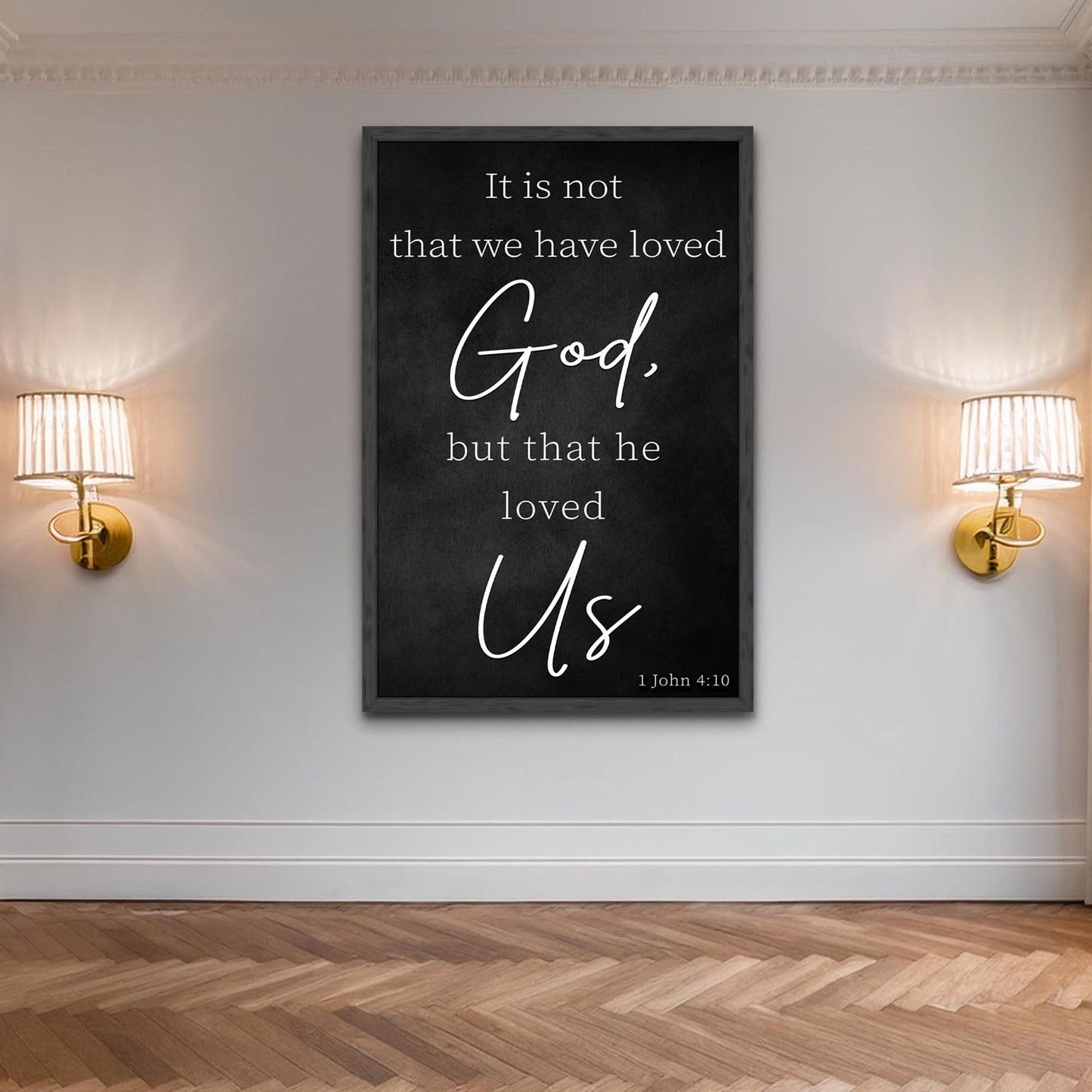 1 John 4:10 Faith Sign Canvas Wall Art