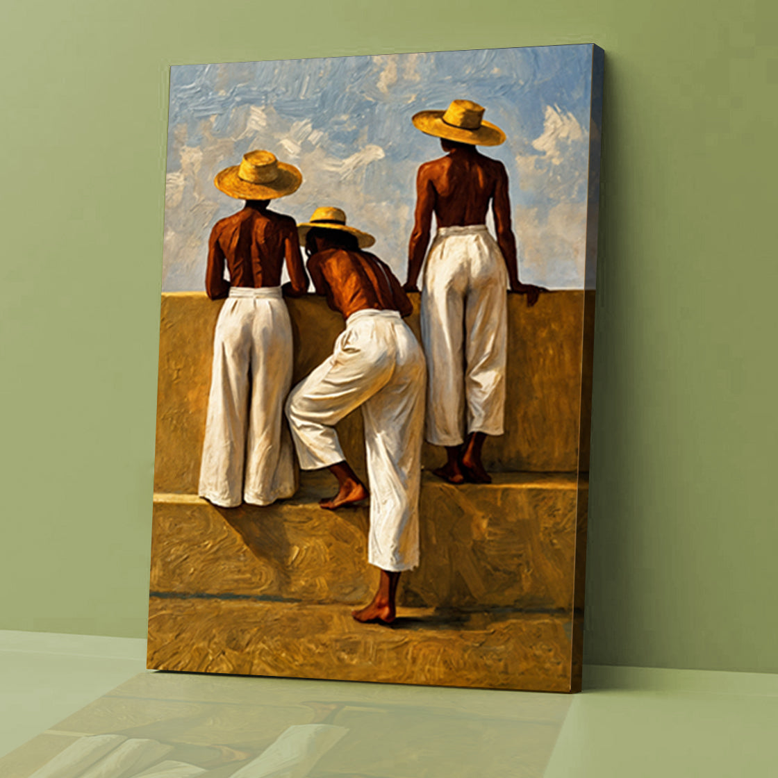 Summer Watchers nature canvas wall art with serene summer scene, gallery-wrapped