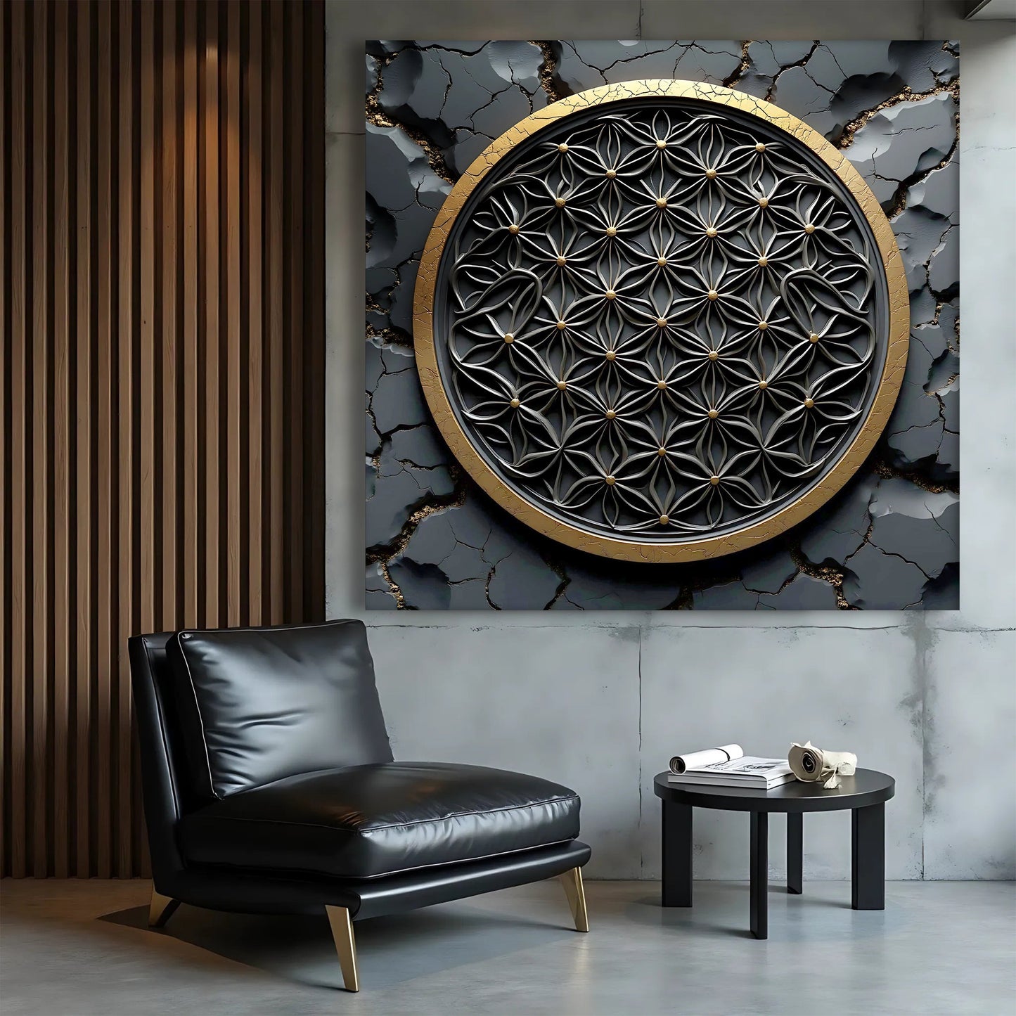 Flower of Life 3D Canvas Wall Art