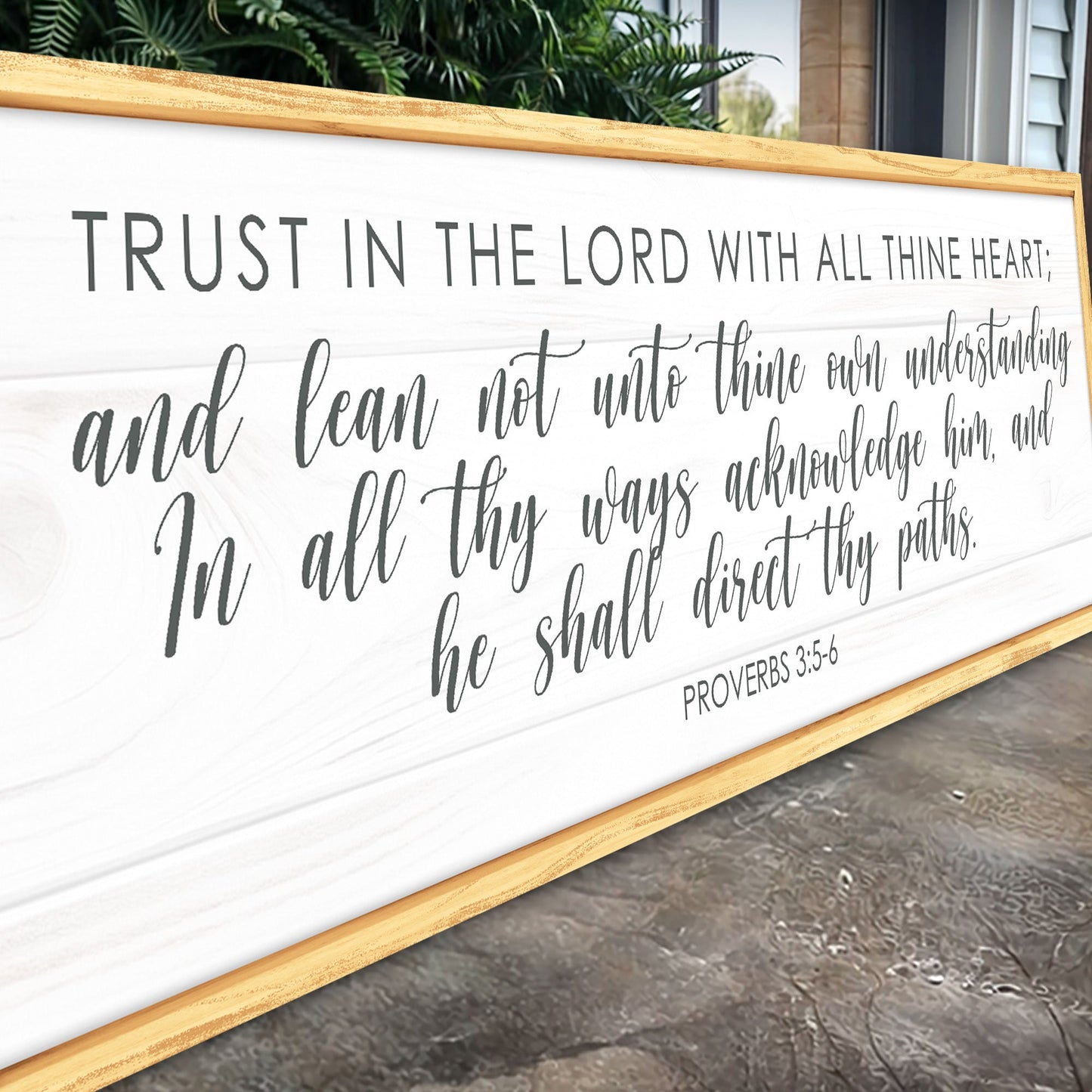 Proverbs 3:5-6 Trust in the Lord Faith Canvas Wall Art