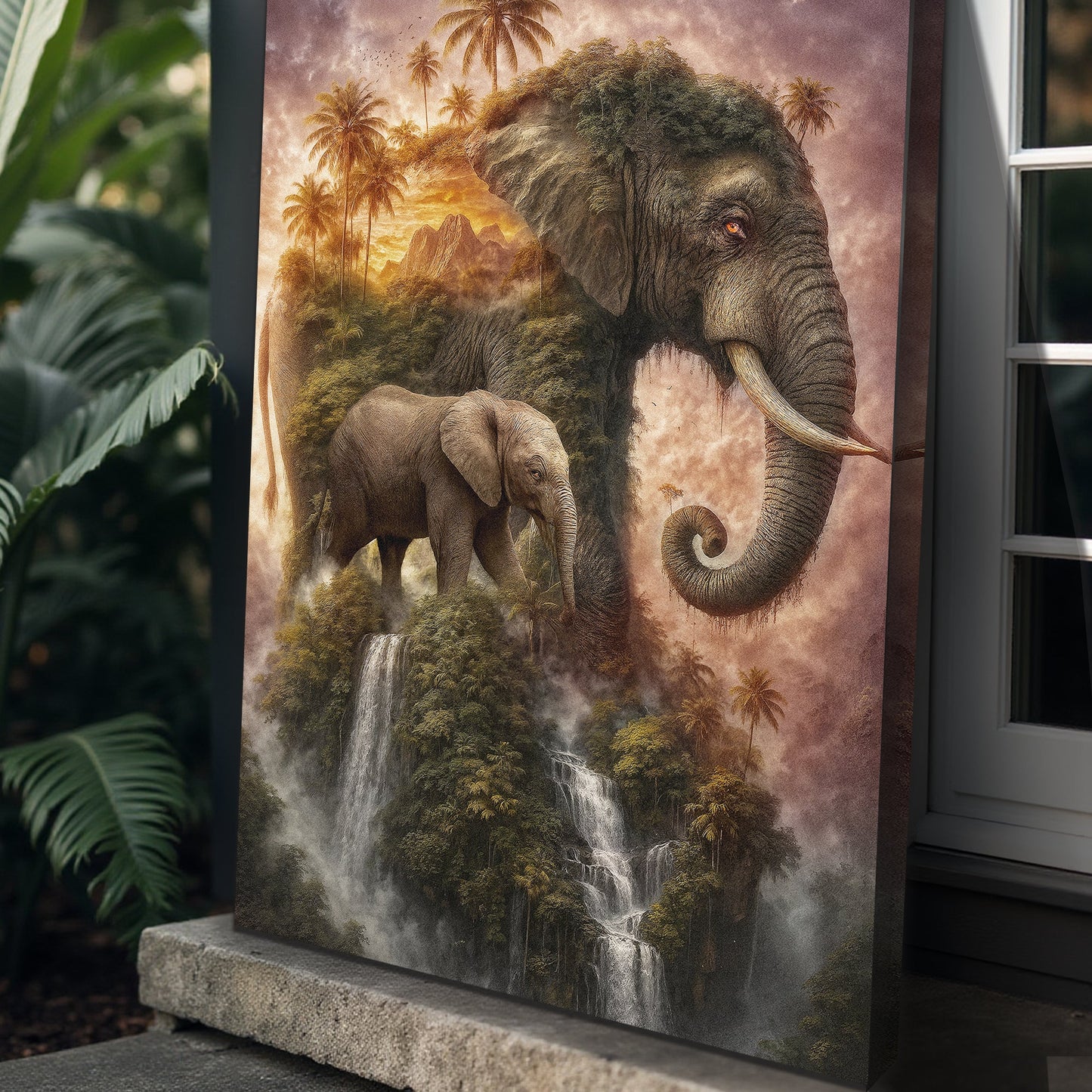 Elephant Jungle Majesty Canvas Wall Art