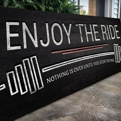 Enjoy The Ride Gym Canvas Wall Art