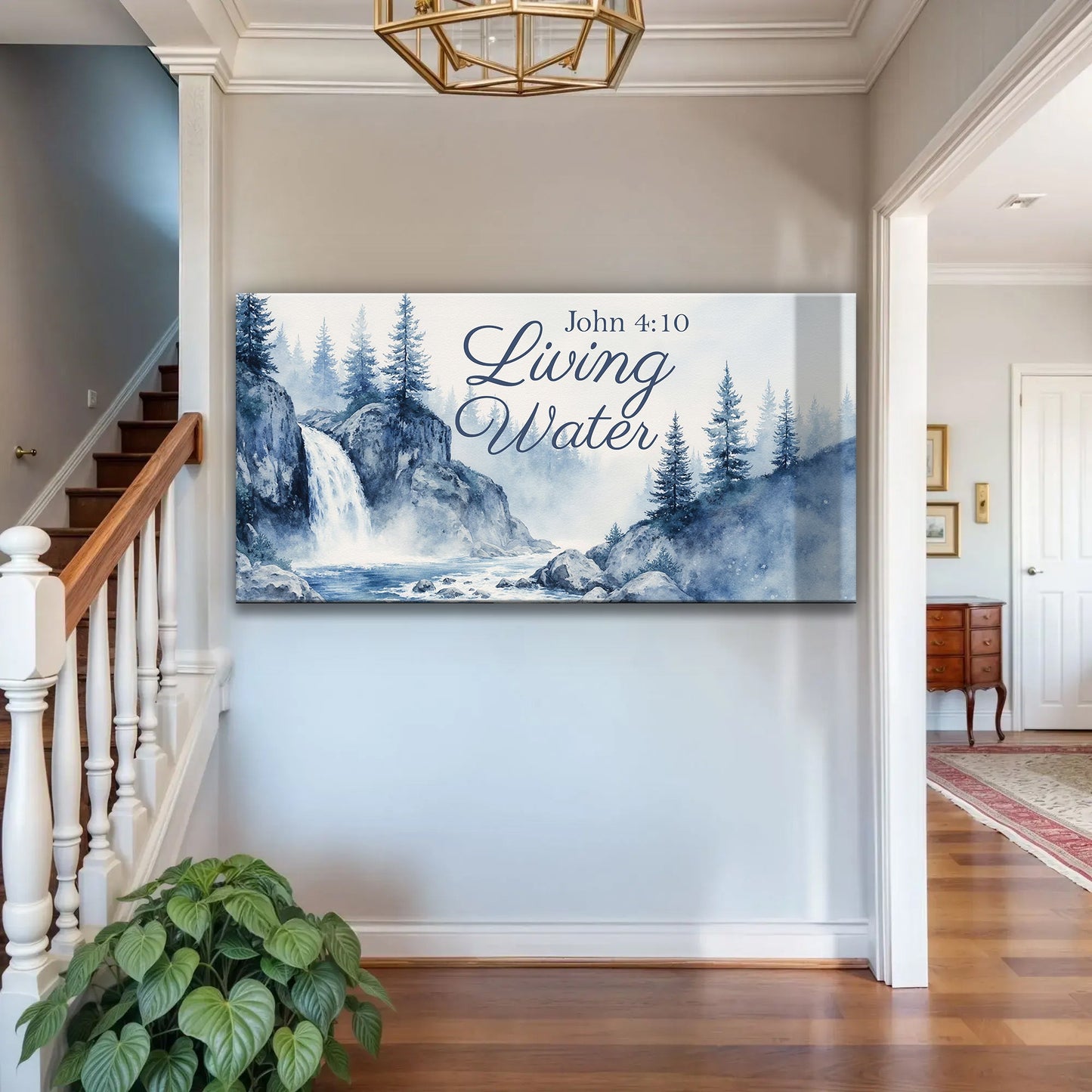Living Water John 4:10 Faith Canvas Sign
