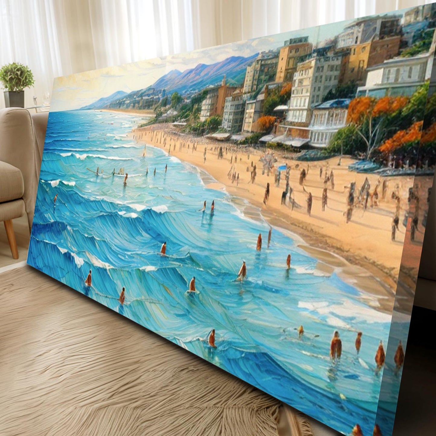 Beach Days Coastal Canvas Wall Art XIV