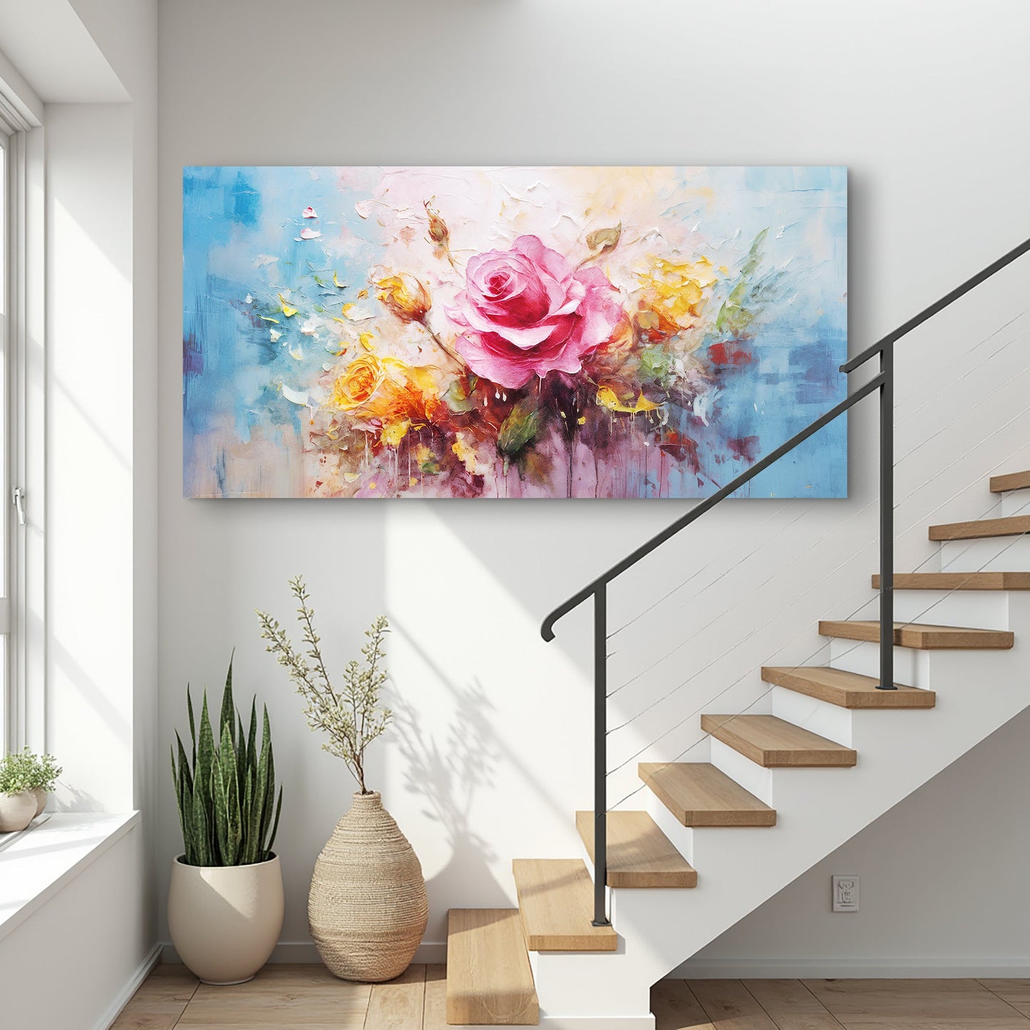 Rose Flower Canvas Wall Art