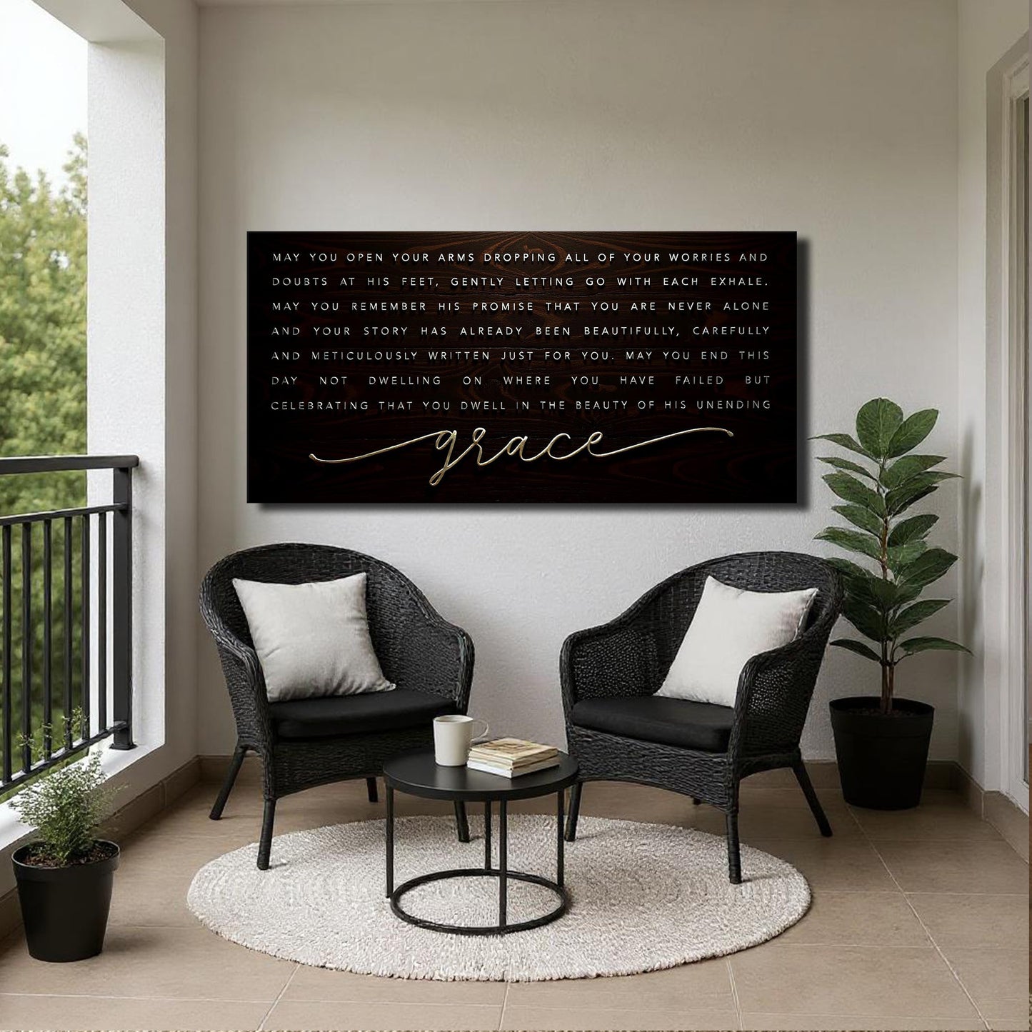 Unending Grace Faith Panoramic Canvas Wall Art