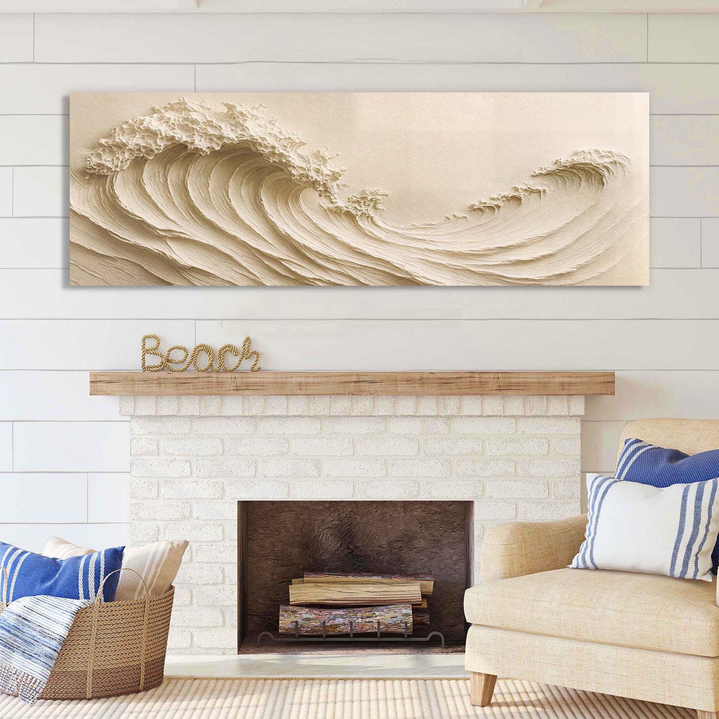 Ocean Wave Seascape Canvas Art for Coastal Walls