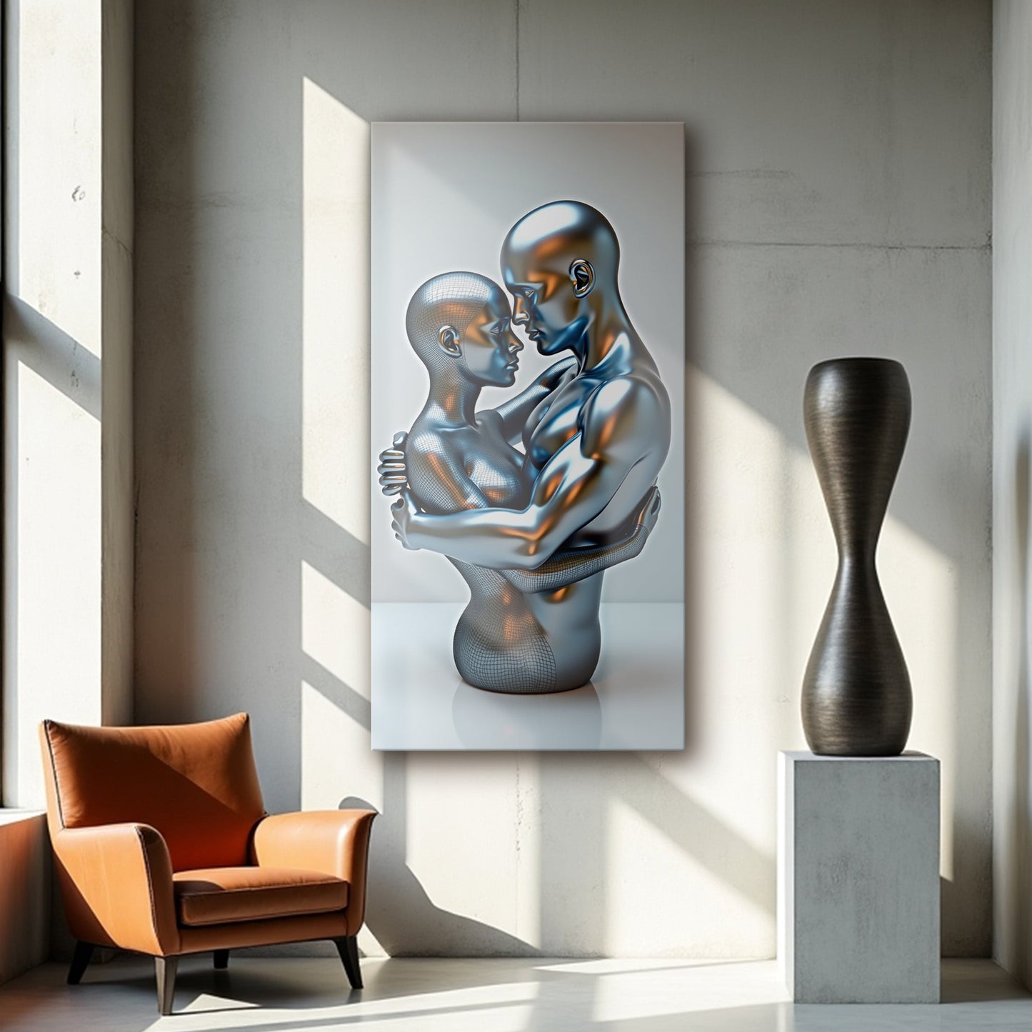 Eternal Love Figure Abstract Wall Art II Canvas