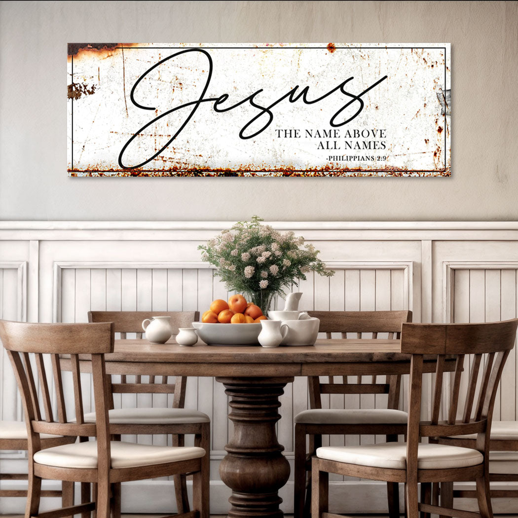 Philippians 2:9 Name Above All Names Christian Canvas Art