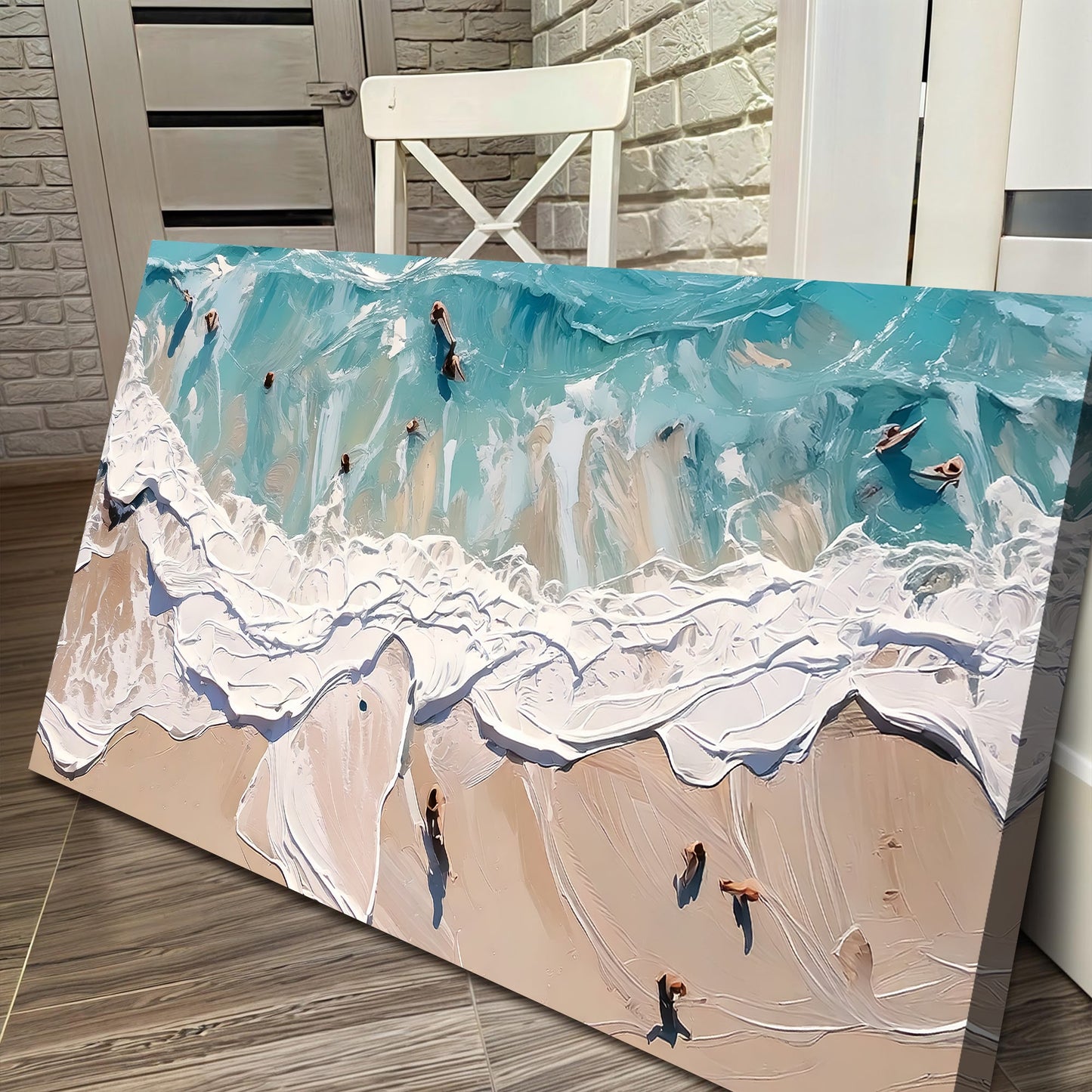 Beach Days Coastal Canvas Wall Art XV