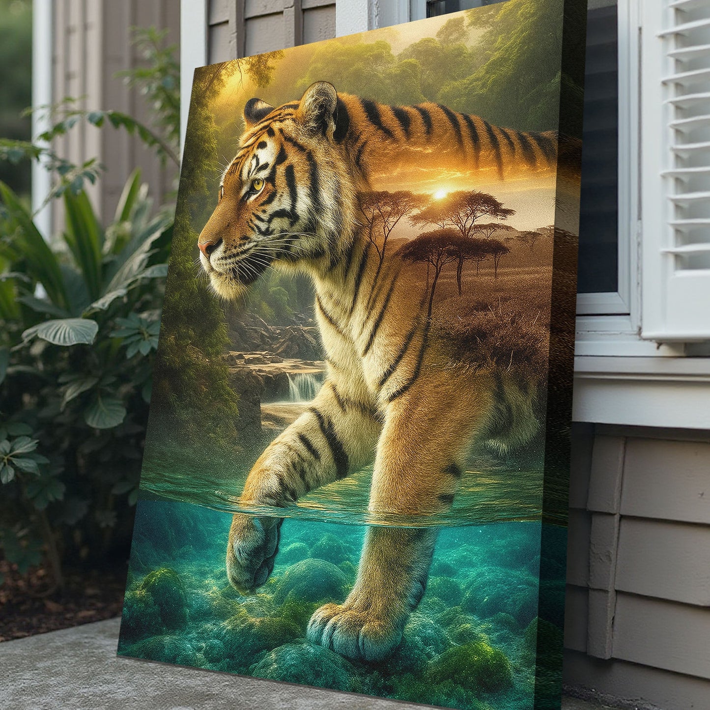 Tiger's Allegory Canvas Wall Art
