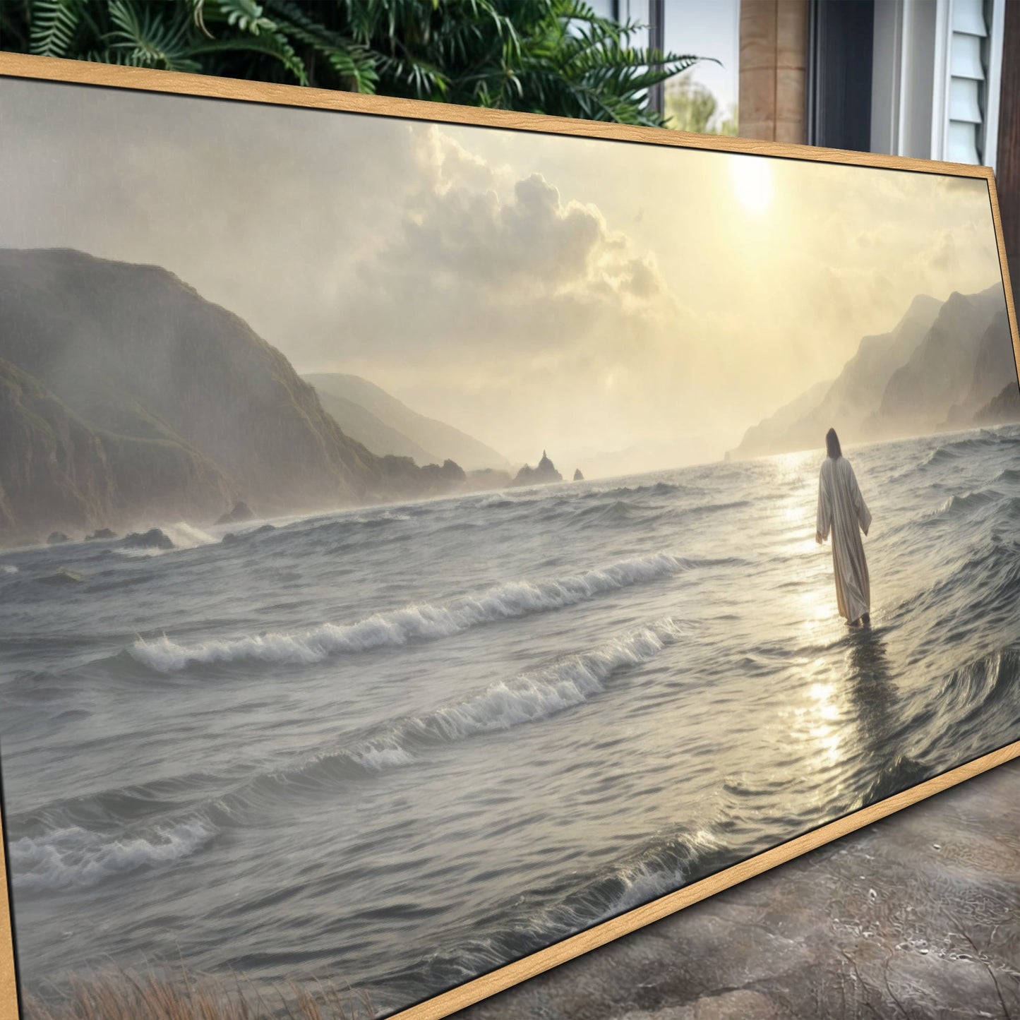 Walking on Water Faith Canvas Wall Art IV