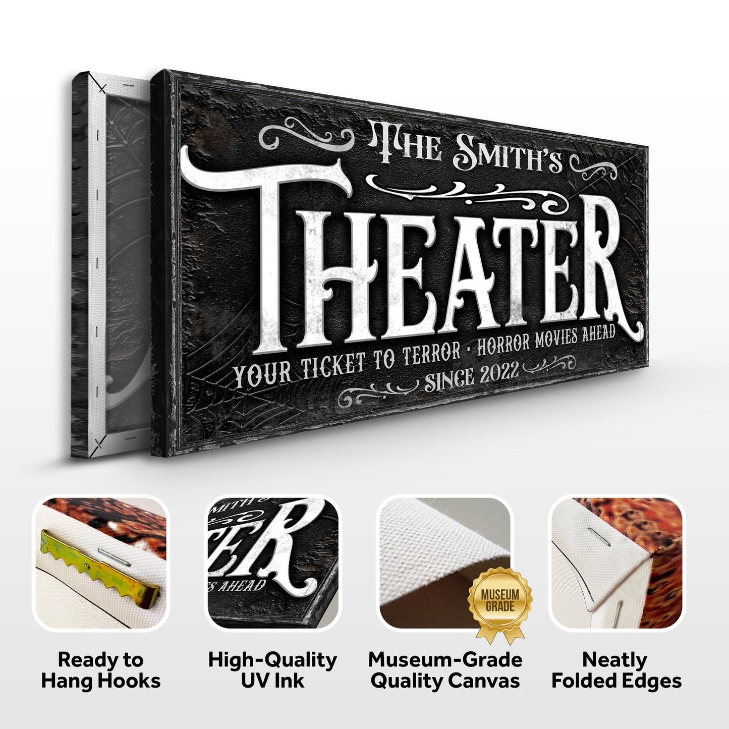 Theater Room Canvas Wall Art Sign VII