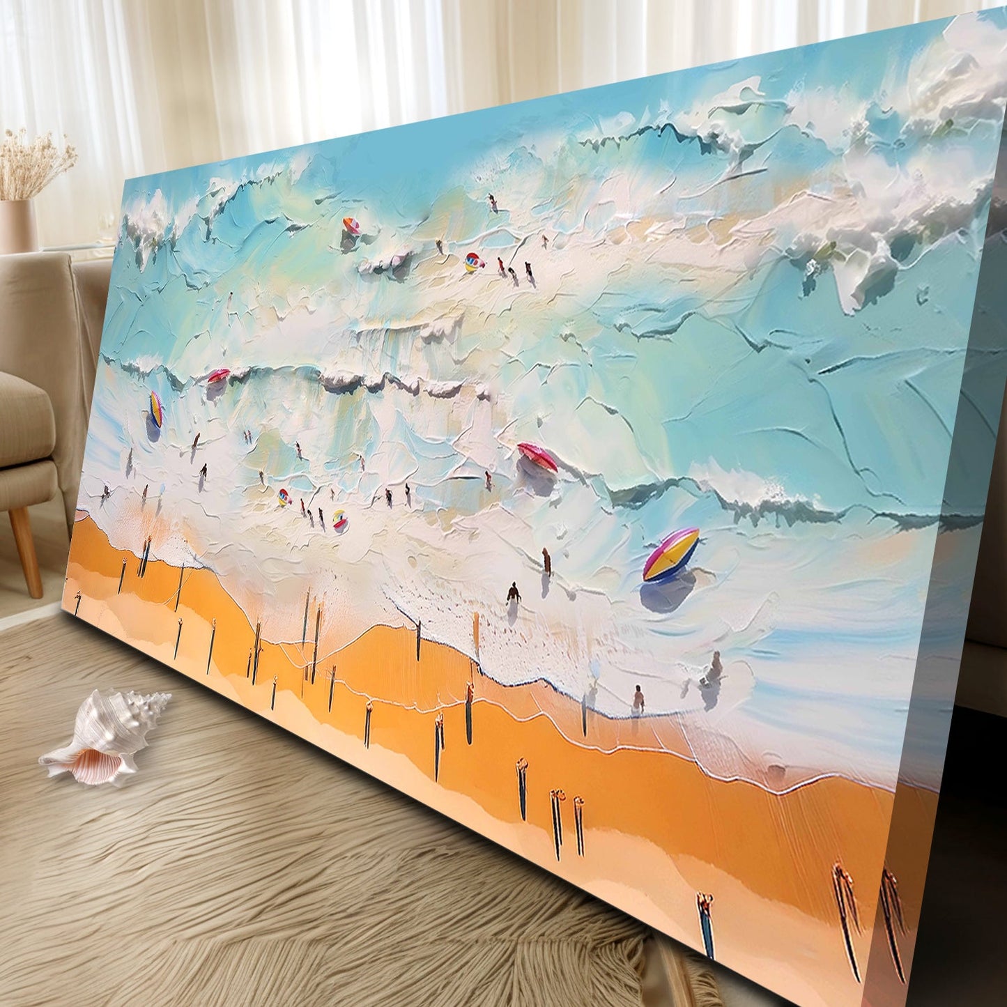 Beach Days Coastal Canvas Wall Art VI