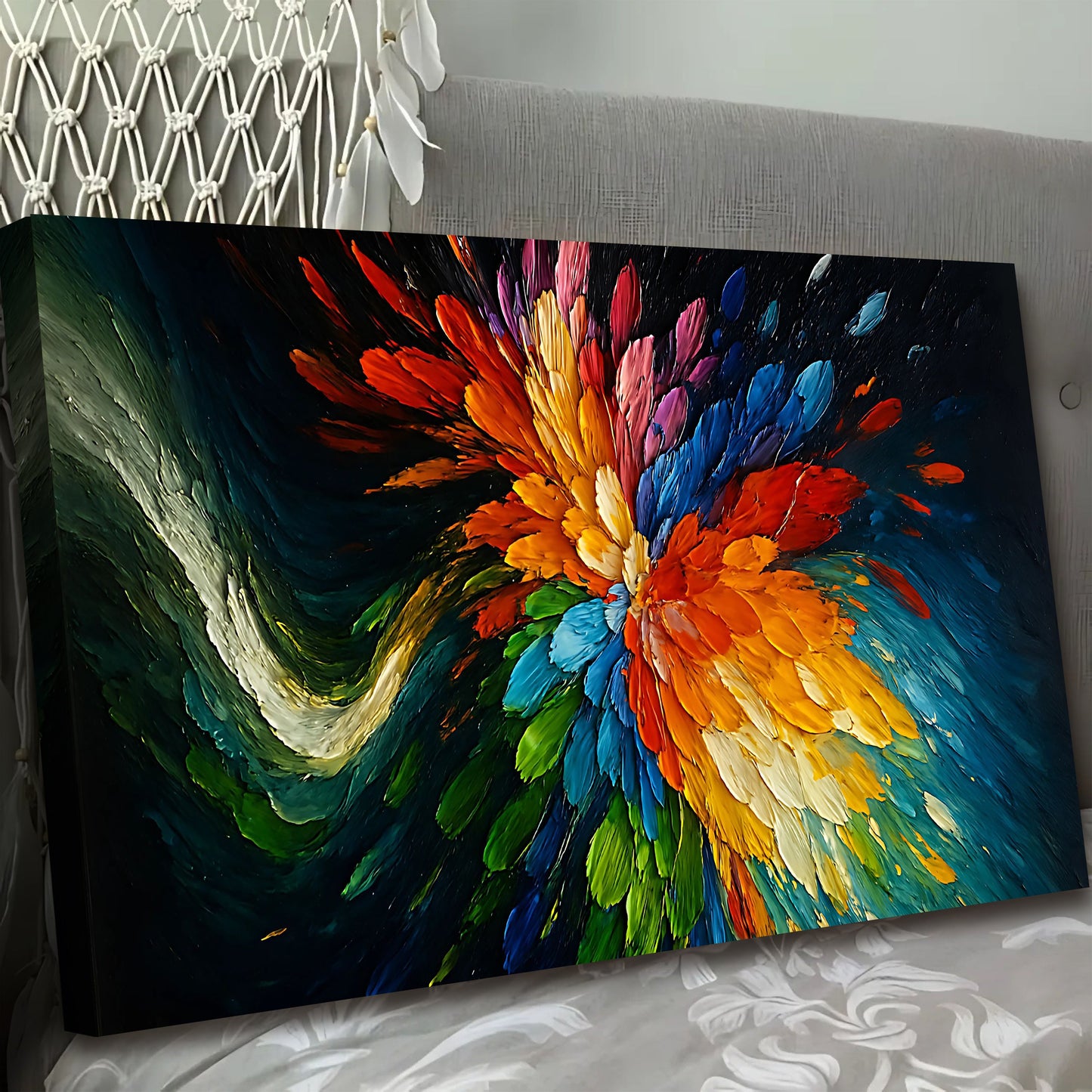 Cosmic Burst Abstract Canvas Wall Art