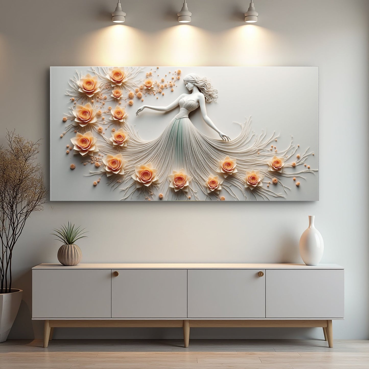 Minimalist Woman Dance Canvas Wall Art