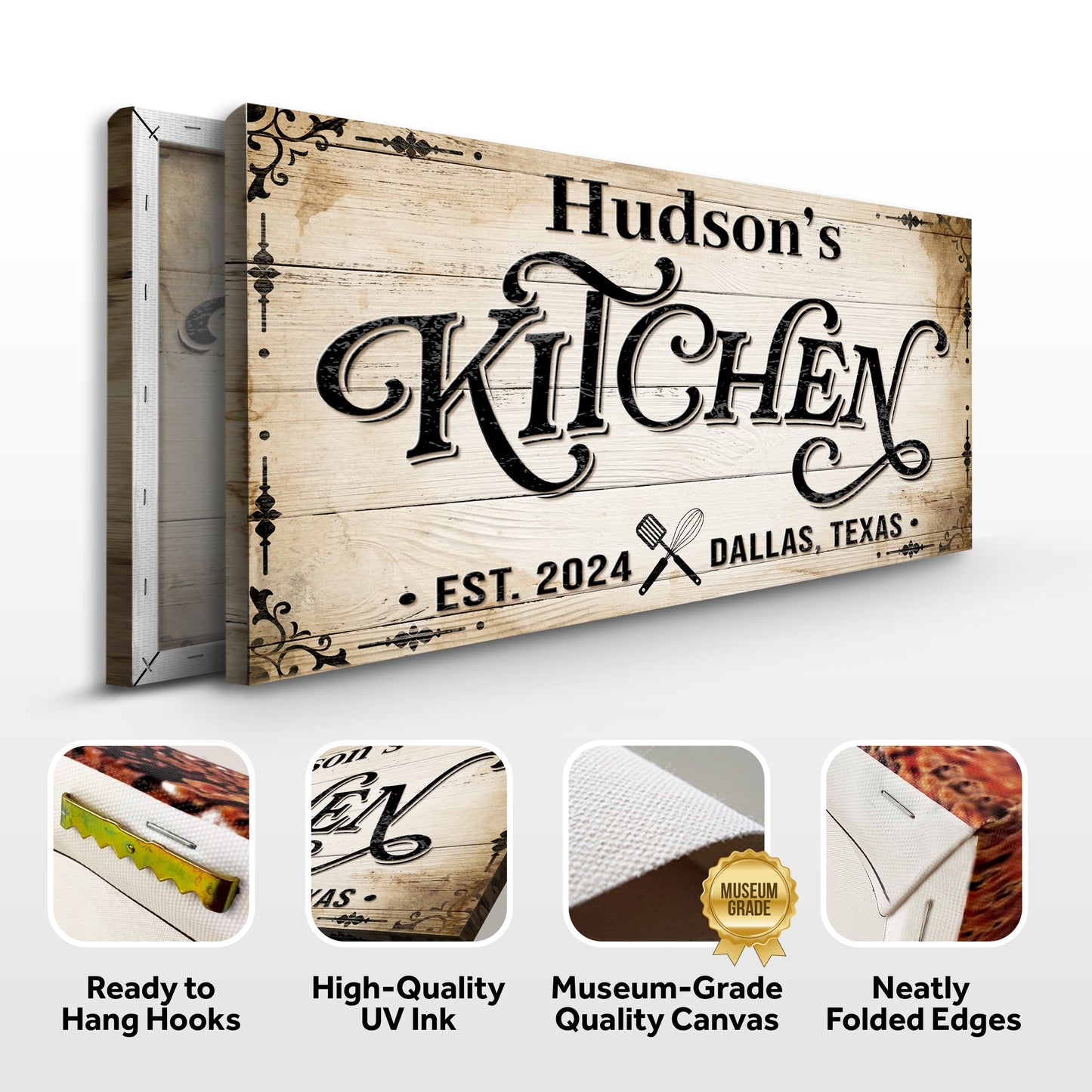 Kitchen Decor Canvas Art Sign