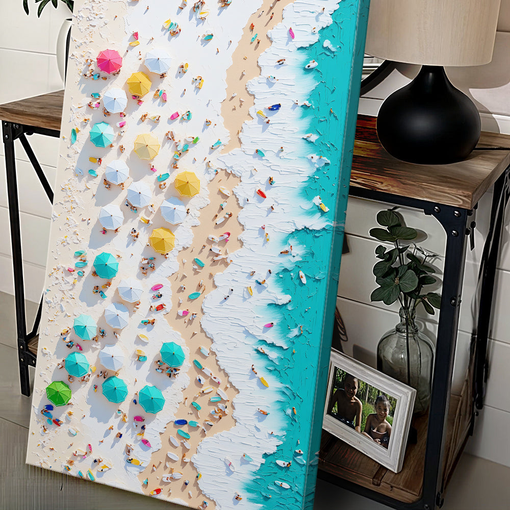 Beach Days Coastal Canvas Wall Art XXII