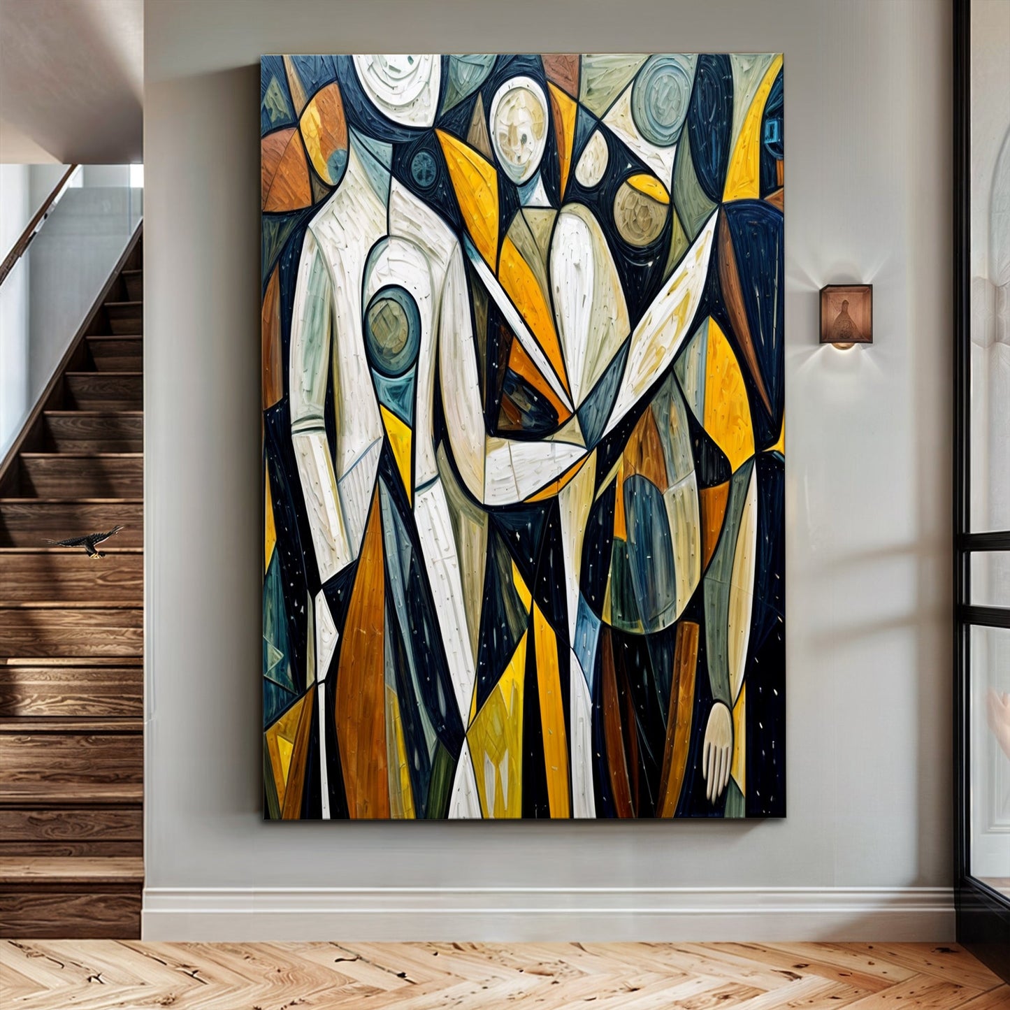 Abstract Human Connection Canvas Wall Art