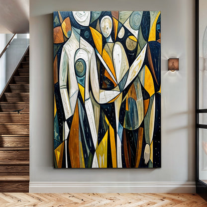 Abstract Human Connection Canvas Wall Art