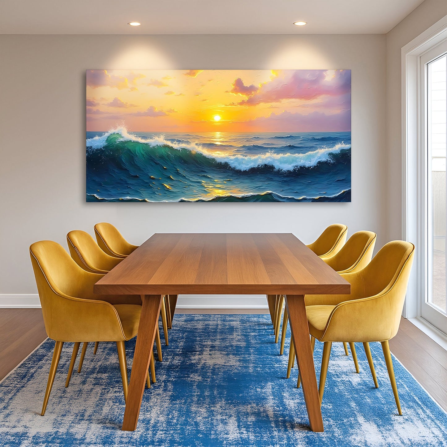 Waterscape Abstract Canvas Wall Art XII