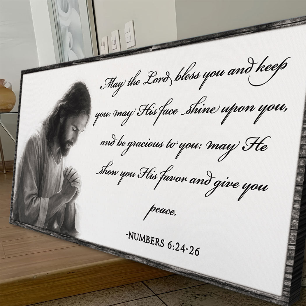 Numbers 6:24-26 Scripture Blessing Canvas Wall Art