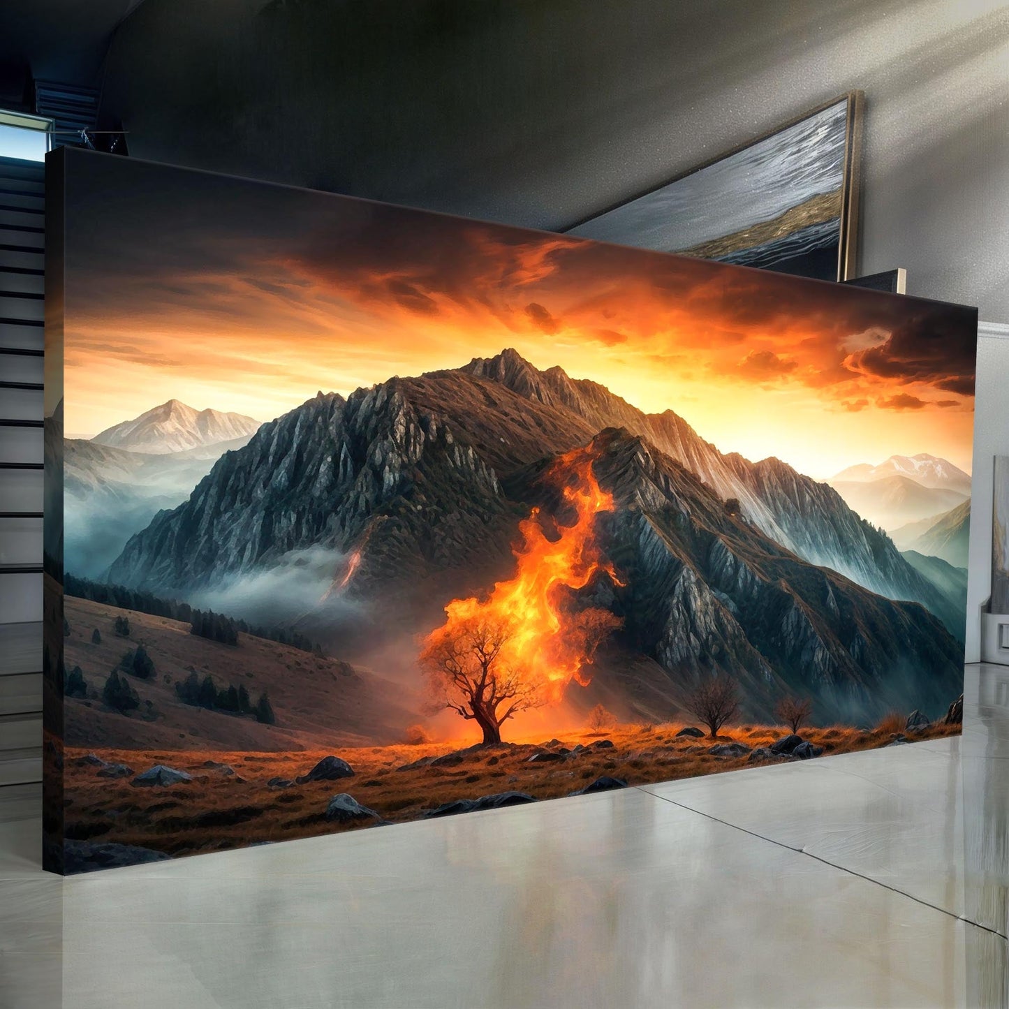 Burning Bush Faith Canvas Wall Art II