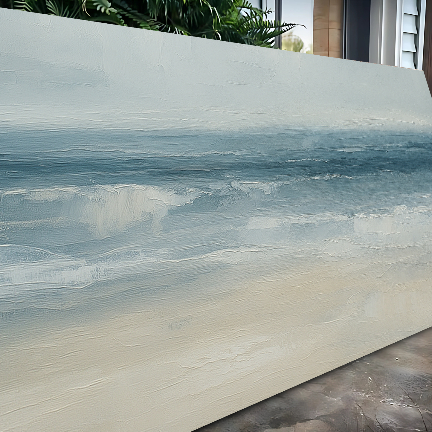 Waterscape Abstract Canvas Wall Art IX
