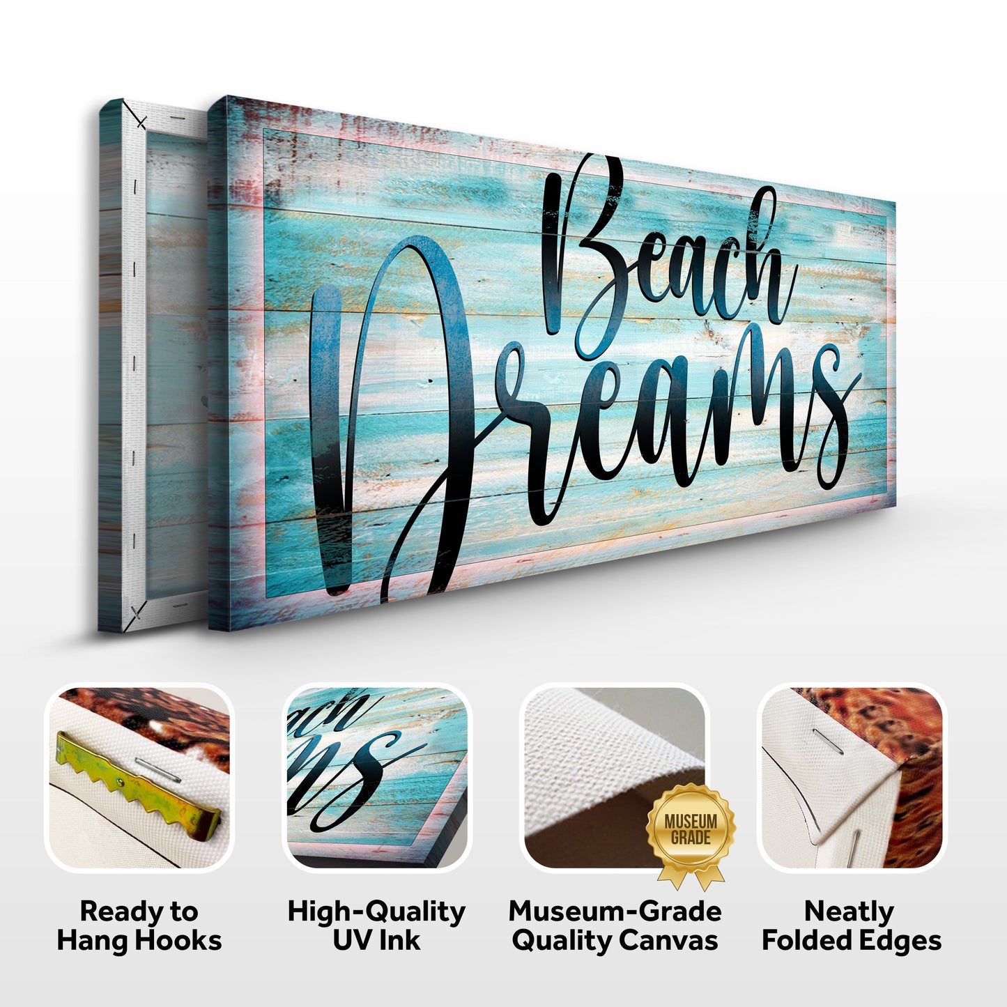Beach Dreams Nautical Canvas Sign II