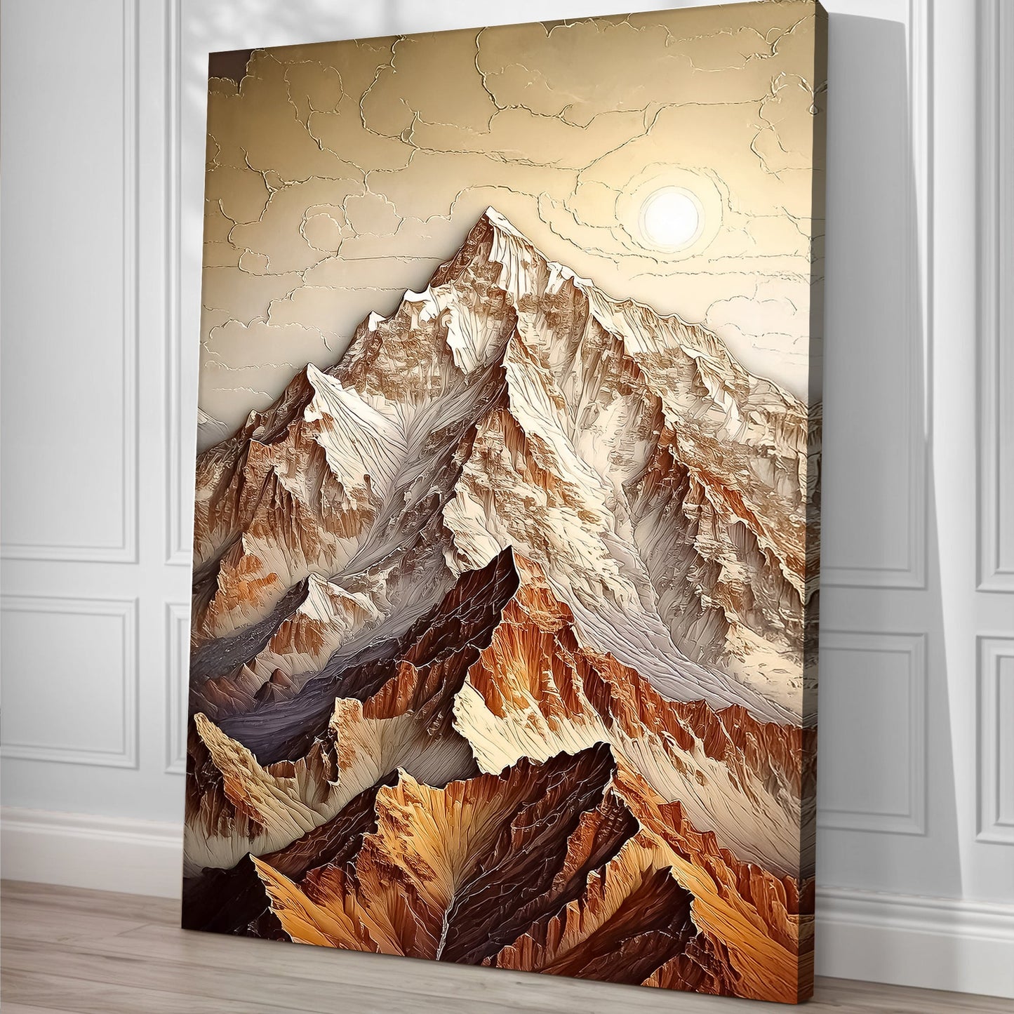 3D Minimalist Mountain Canvas Wall Art