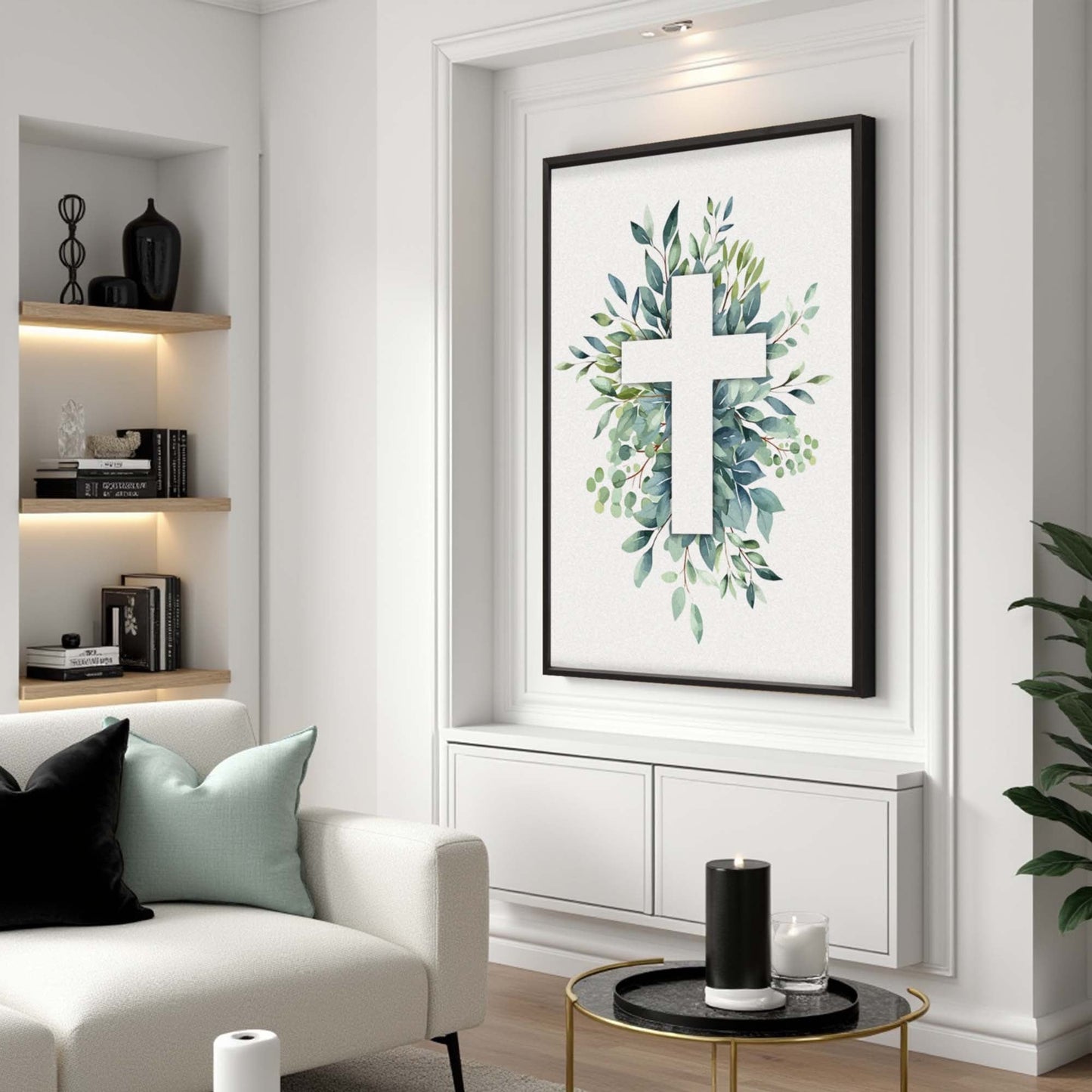 Evergreen Cross Faith Canvas Wall Art