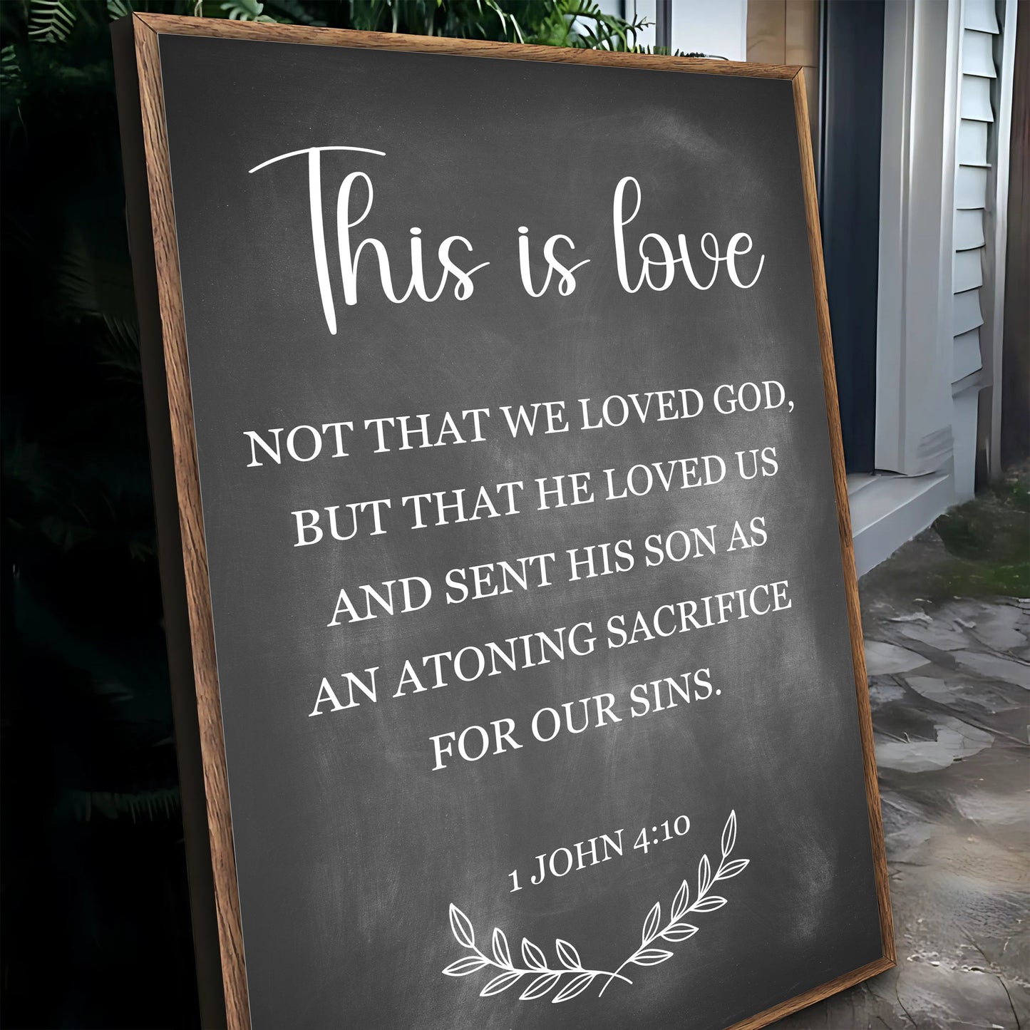 This Is Love 1 John 4:10 Faith Canvas Wall Art