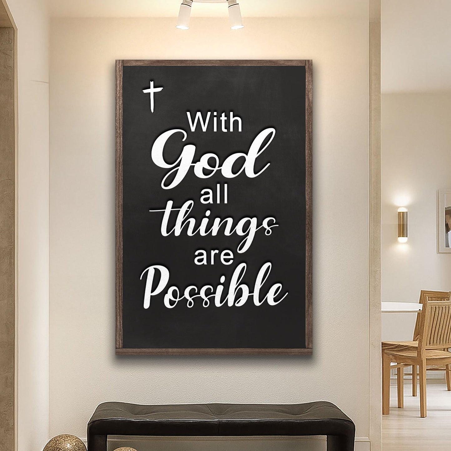 With God All Things Are Possible Scripture Canvas