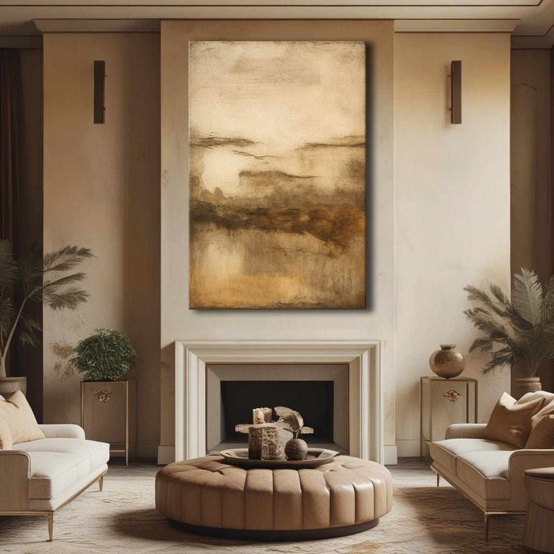 Neutral Abstract Canvas Wall Art