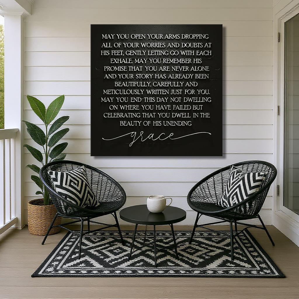 Unending Grace Faith Square Canvas Wall Art