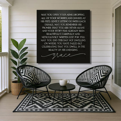 Unending Grace Faith Square Canvas Wall Art