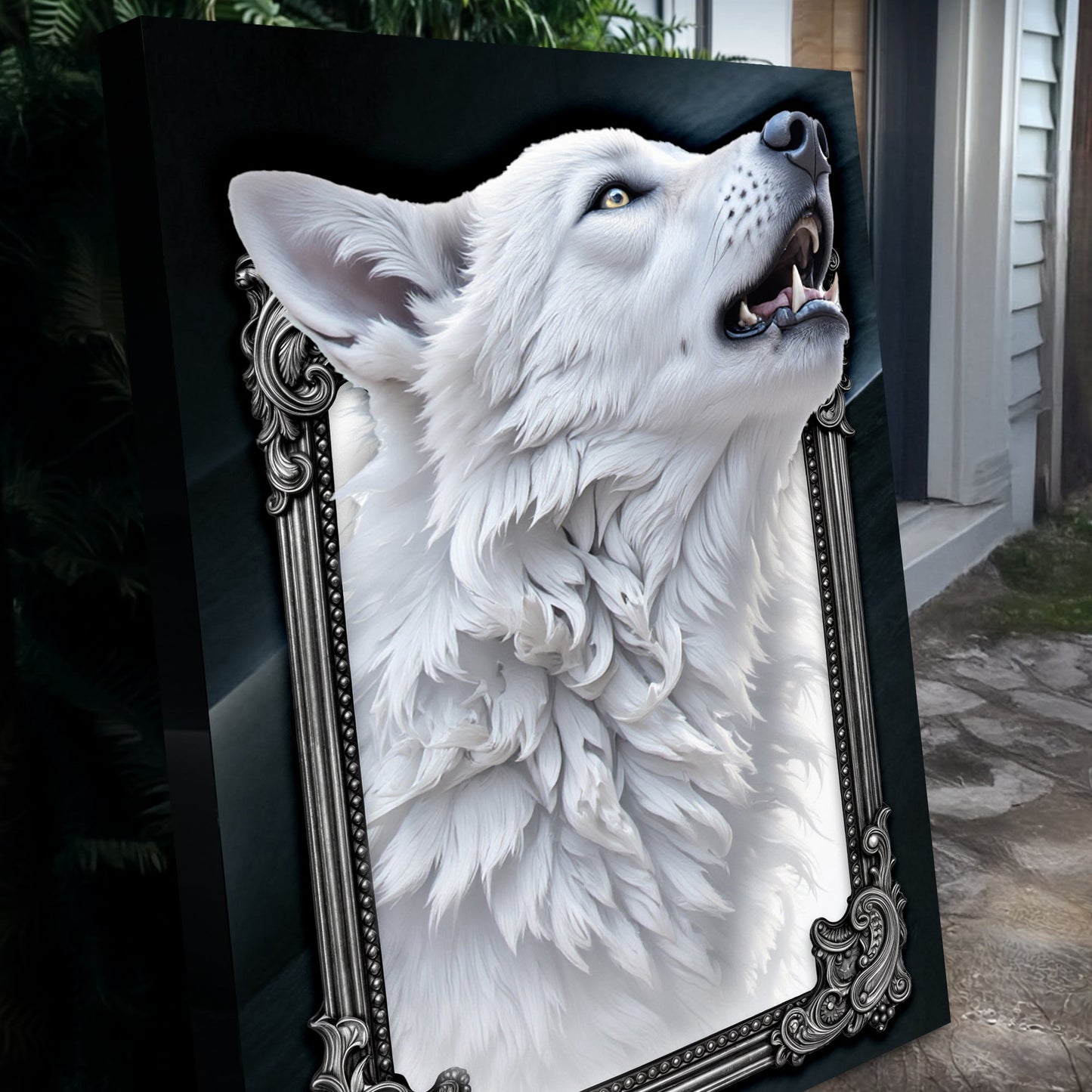 3D Wolf Wall Art Print